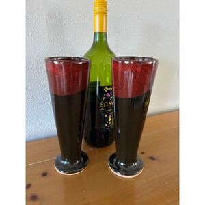 Always azul pottery vase-set‎ of 2